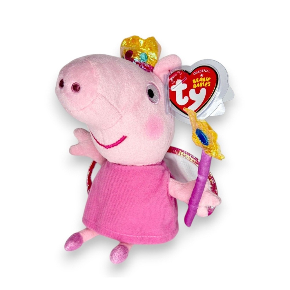 Princess Peppa Pig | Royal Little Piggy | Mint Heart Tag TY Beanie Baby